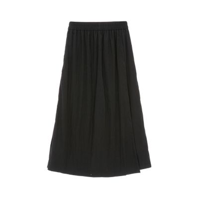 GIORDANO 女裝鬆緊高腰闊腿九分褲裙【雙色任選】