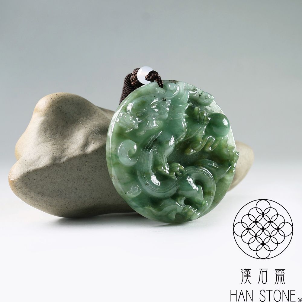 天然石 本翡翠 翡翠 A貨 花件 縁起 彫刻 ノリゲ 韓国 玉 【公式通販】