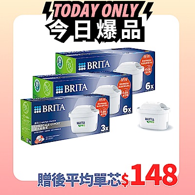 (送100超贈點，贈後2220)【BRITA官方】MAXTRA PRO濾芯 去水垢專家 15入