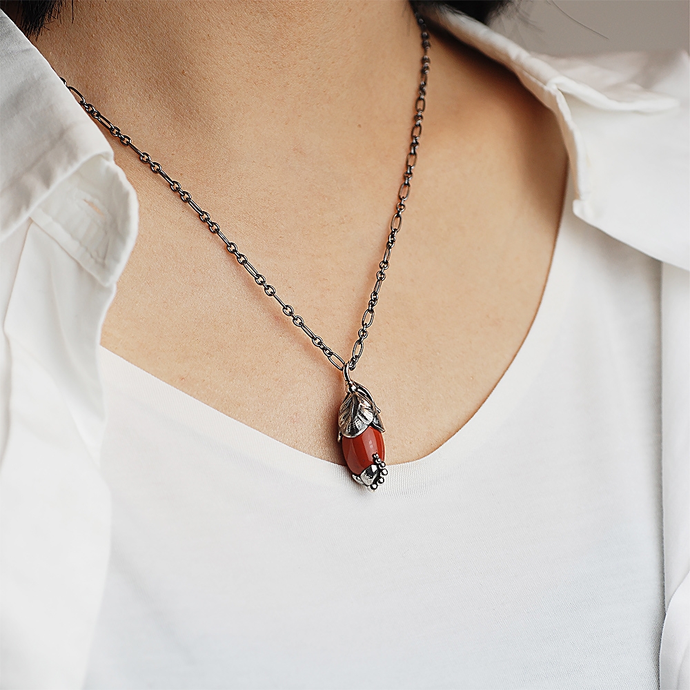 純銀盃　167g Georg Jensen 2024年度紅碧玉純銀項鍊| 項鍊| Yahoo購物中心