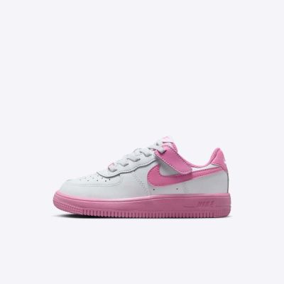 Nike Force 1 Low Easyon BP [IB4412-100] 中童 運動休閒鞋 魔鬼氈 白 粉紅