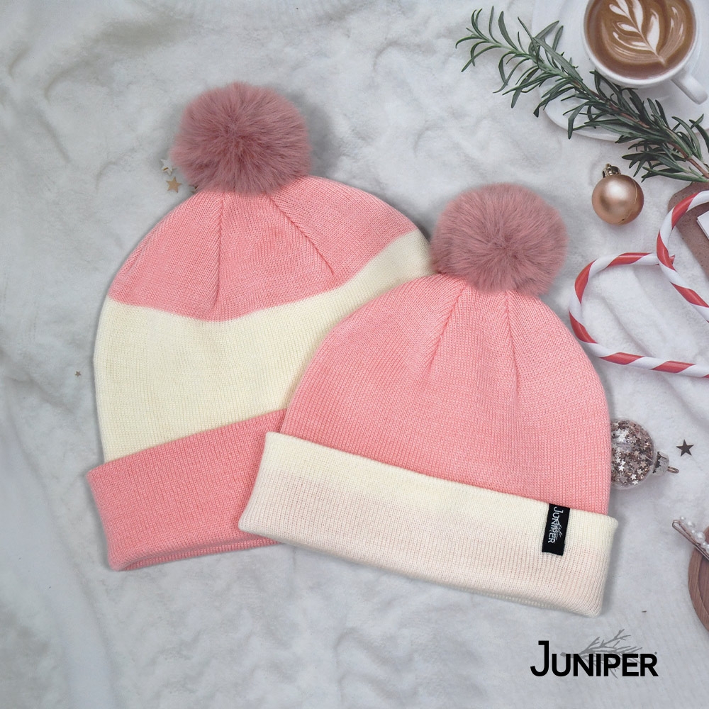 【MIT台灣製造】JUNIPER 雙層加厚保暖撞色針織毛線帽(親子組合) TJW1006