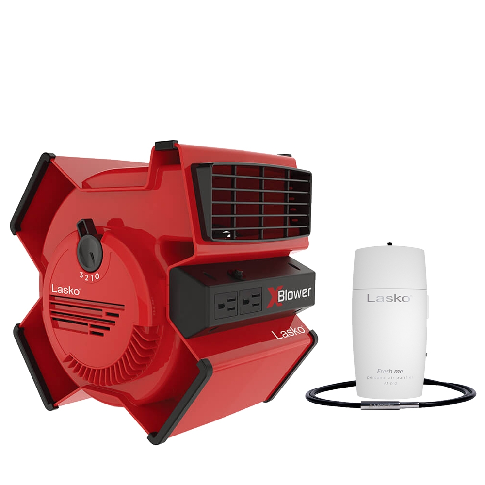 美國Lasko】赤色風暴渦輪風扇X12900TW+個人空氣清淨機AP-002-W
