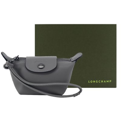 LONGCHAMP LE PLIAGE XTRA系列牛皮水餃零錢包(斑鳩灰)