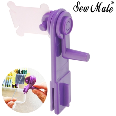 臺灣製SewMate收納線材用手搖集線器6171-BW(附整理片;適...)緞帶捲線器綿線收線器繡線收納工具