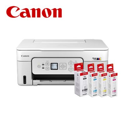 【Canon】PIXMA G3780 原廠連續供墨複合機+GI71原廠四色墨水1組
