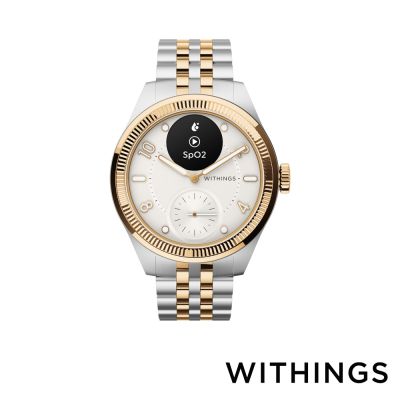 WITHINGS ScanWatch Nova Brilliant 時尚風健康智慧腕錶 39mm 金/銀 公司貨