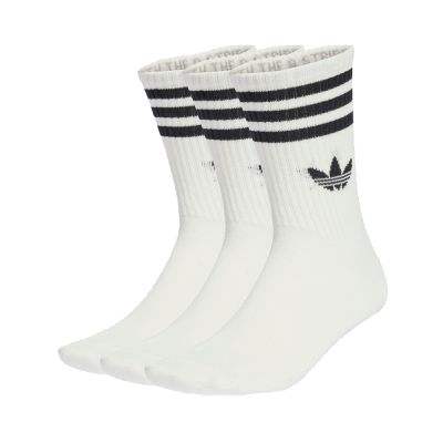【Adidas 愛迪達】 3S CREW S 3P 三雙 運動長襪 3入 男女 - JV7401