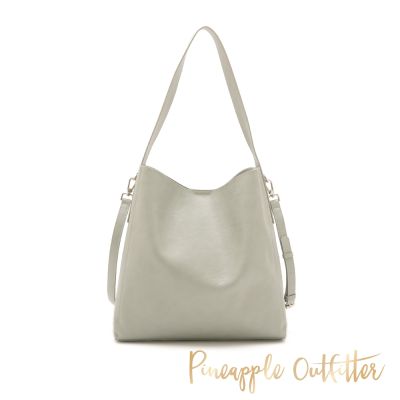 Pineapple Outfitter-都會晨光真皮大容量肩背包-藍色