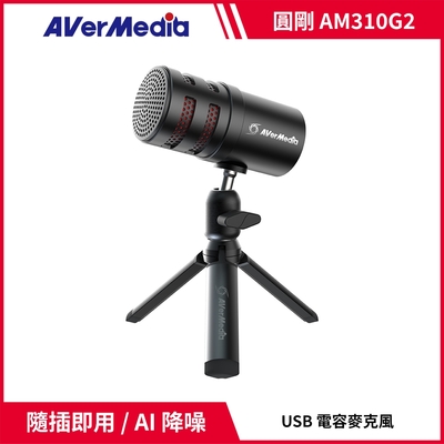 圓剛 AM310G2 Versati go 黑鳩USB心型指向麥克風