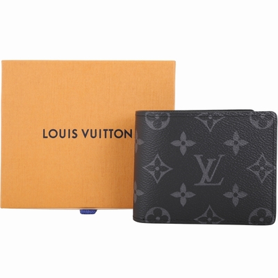 LOUIS VUITTON路易威登 Louis Vuitton LV路易威登 M62294 Slender 印花塗層帆布8卡對折短夾(黑色)