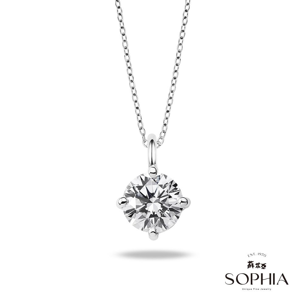 SOPHIA 蘇菲亞珠寶 - IGI 50分 D/VS1 PT950鉑金 四爪 鑽石項鍊(培育鑽)
