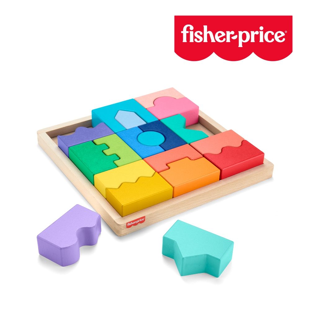 奇哥官方旗艦 Fisher-Price 費雪 木製益智積木