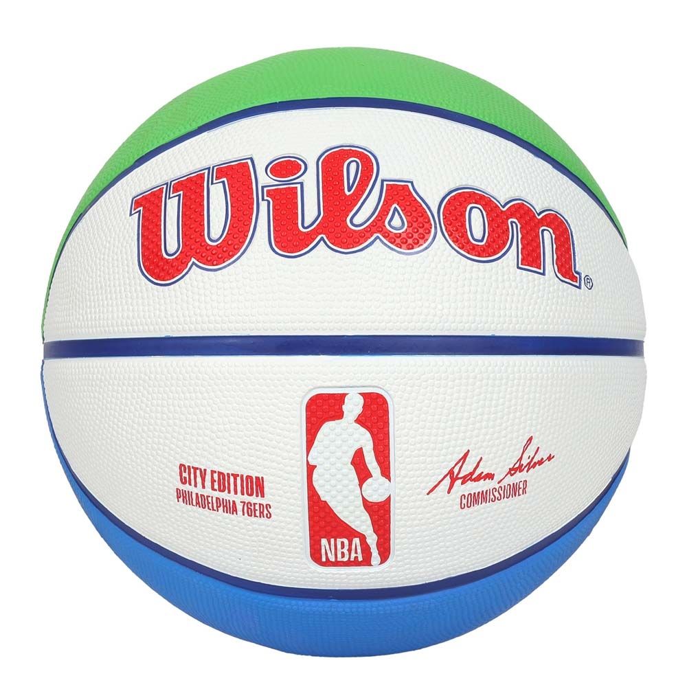 WILSON NBA城市系列24-25 76人-橡膠籃球 #7-室內外 7號球 WZ4033923XB7 白藍紅綠橘 | 籃球 | Yahoo購物中心