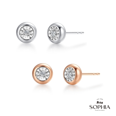 SOPHIA 蘇菲亞珠寶 - 永恆之戀 18K金 鑽石耳環