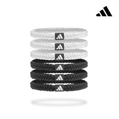 adidas 愛迪達 彈力編織髮圈 (6入)