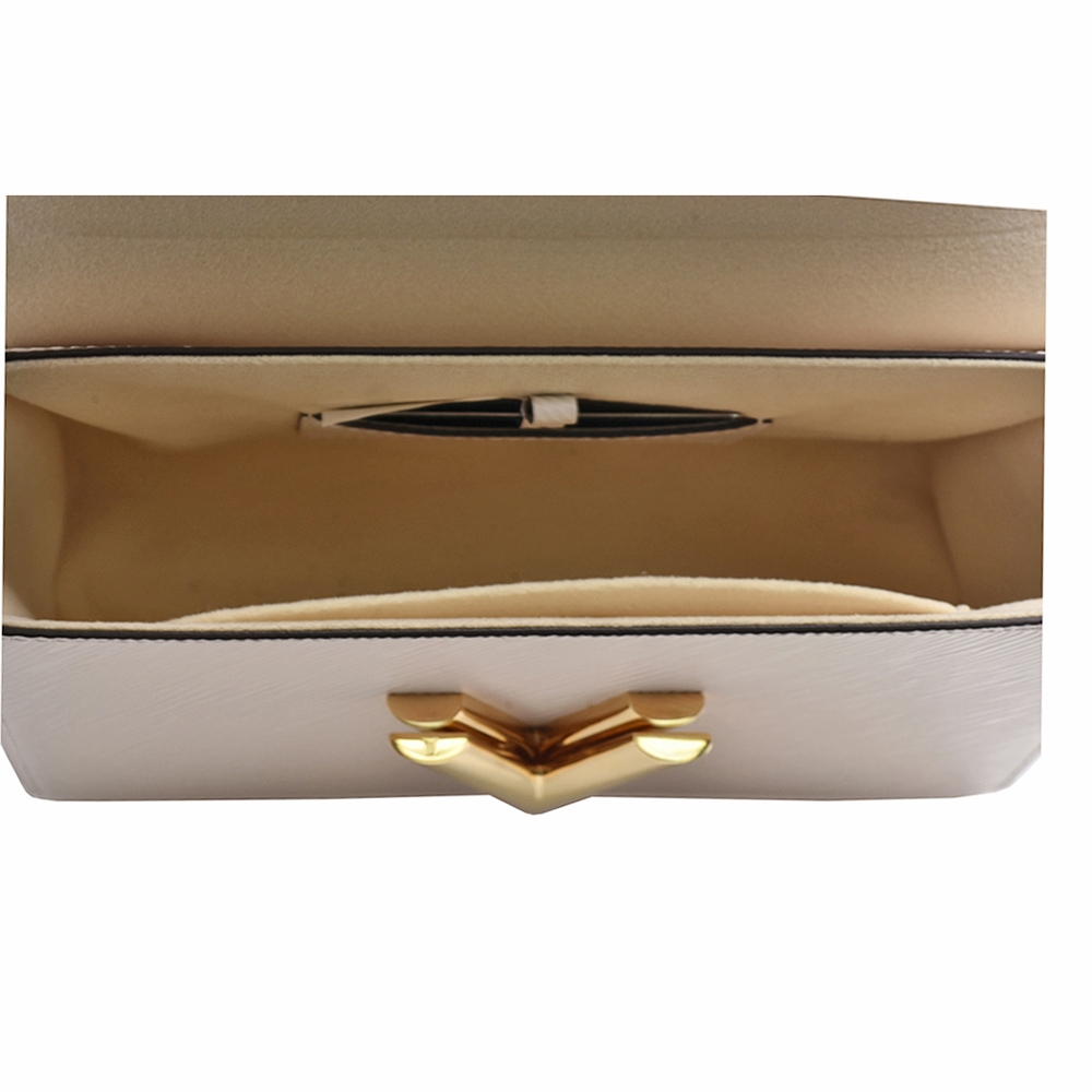 LV M59403 TWIST MM系列經典EPI水波紋LOGO轉釦牛皮手提/肩背包