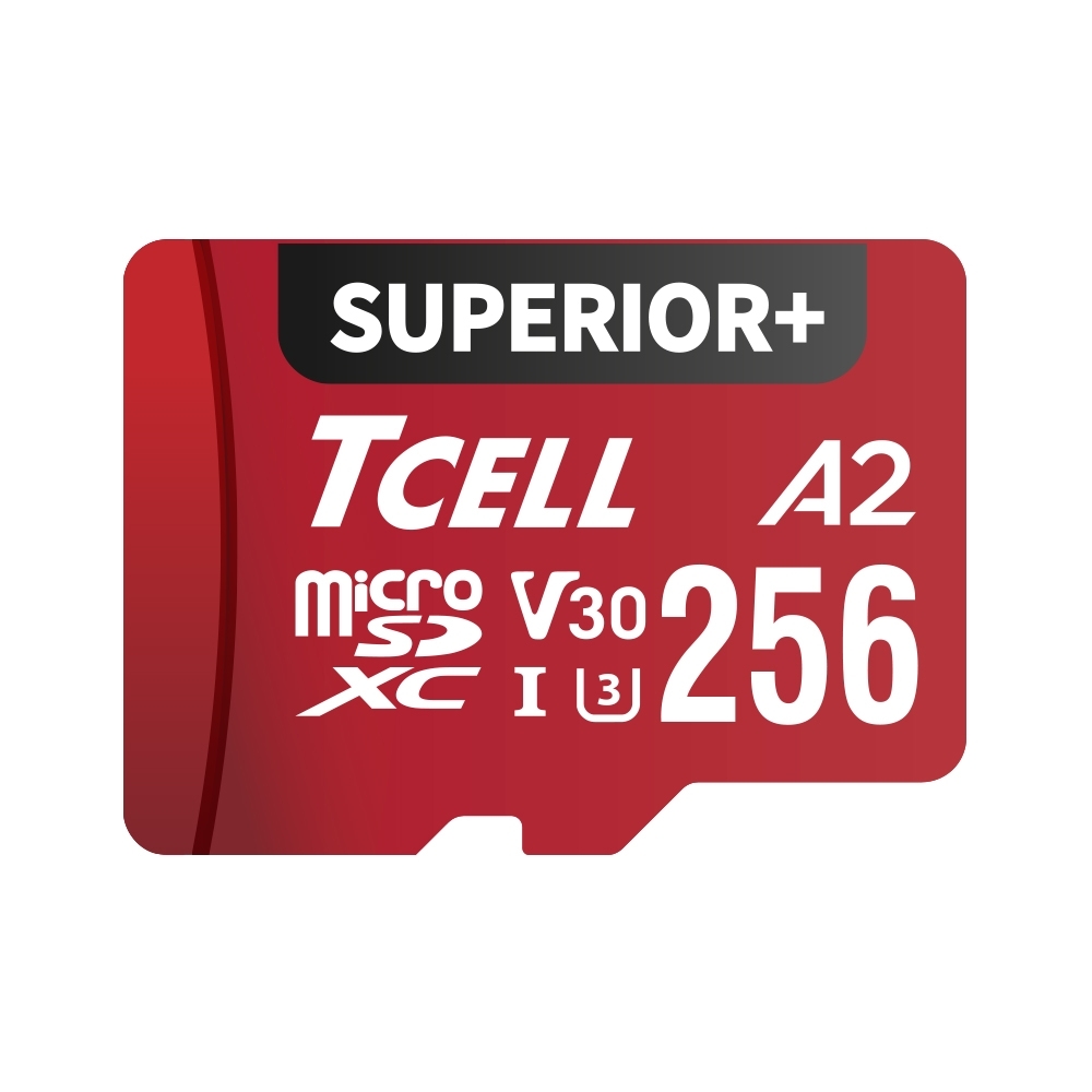 TCELL冠元SUPERIOR+ microSDXC UHS-I(A2)U3 V30 100/90MB 256GB 記憶卡