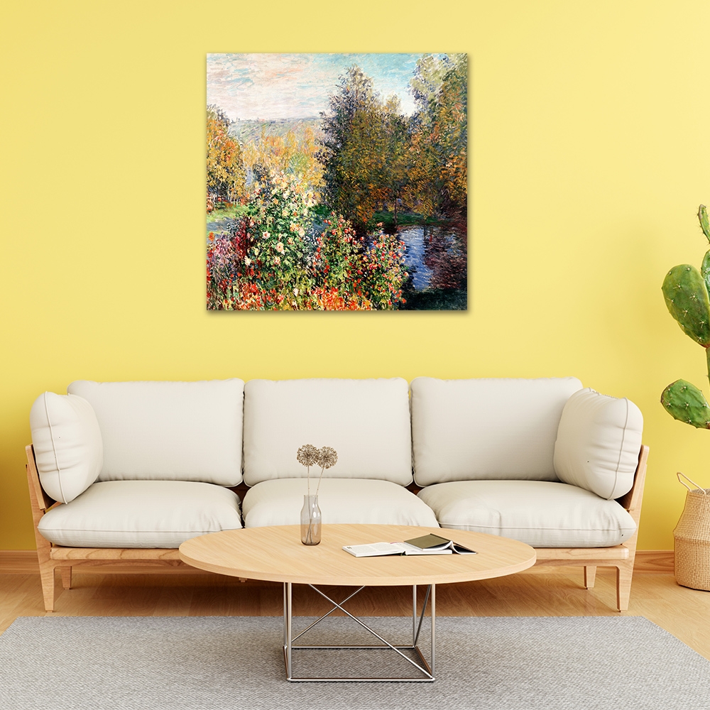 御畫房 花園的一角 國家一級畫師手繪油畫80×80cm(VF-176)