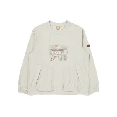 BBC EARTH 男 NATURE WOVEN LONG SLEEVE T-SHIRT 長袖上衣 奶油色 BE51MW11M410