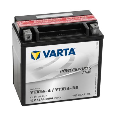 德國VARTA華達YTX14-BS 機車AGM電池 對應YUASA湯淺YTX14-BS與GTX14-BS 重機電瓶