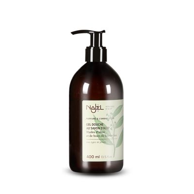 法國NAJEL阿勒坡古皂液沐浴露400ml(木質沉香/茉莉花/梔子花)三款任選買1送1