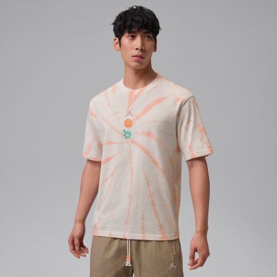 NIKE 短袖上衣 男 T恤 喬丹 紮染 AS M J BRK TIE DYE FEST SS CRW 米橘 IF3158-133
