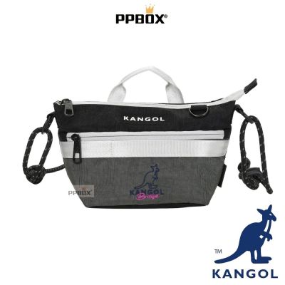 KANGOL 袋鼠 拼色多功能斜背包 【66551710】 包包