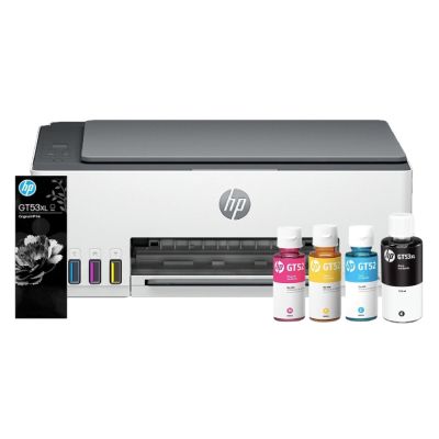 HP 惠普Smart Tank 580 相片彩色連續供墨多功能印表機（內含四色墨水)+搭送1大容量黑墨GT53XL