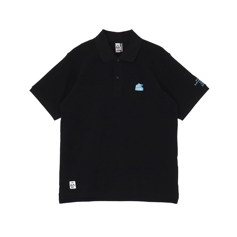 CHUMS Space Booby Polo ShirtPOLO 男 短袖上衣 黑色 CH021260K001
