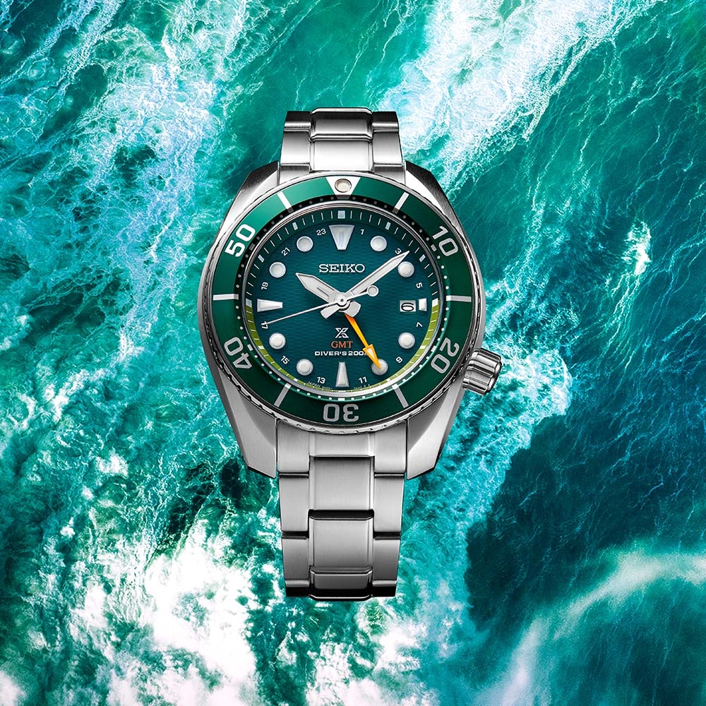 SEIKO 精工 PROSPEX SUMO 太陽能 GMT 200米防水潛水錶(5K65-0AA0G/SFK003J1)45mm ˍSK040