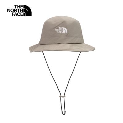【The North Face 官方旗艦】北面男女款淺棕色輕量可收納漁夫帽｜8EPY2MB