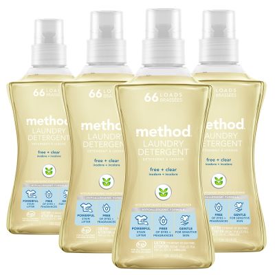 【箱購】Method美則 4倍濃縮香水洗衣精-無香料1580mlX4