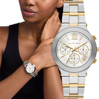 Michael Kors MK Billie 時尚三眼計時女錶 夏日煥新提案 送禮推薦-銀/37mm MK7605