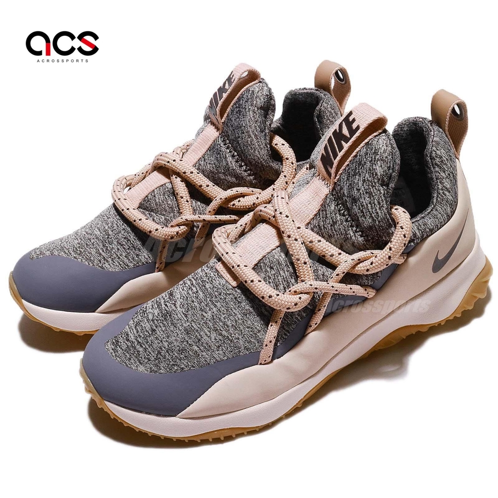 Nike 慢跑鞋Wmns Nike City Loop 女鞋粉灰復古綁帶膠底運動鞋AA1097