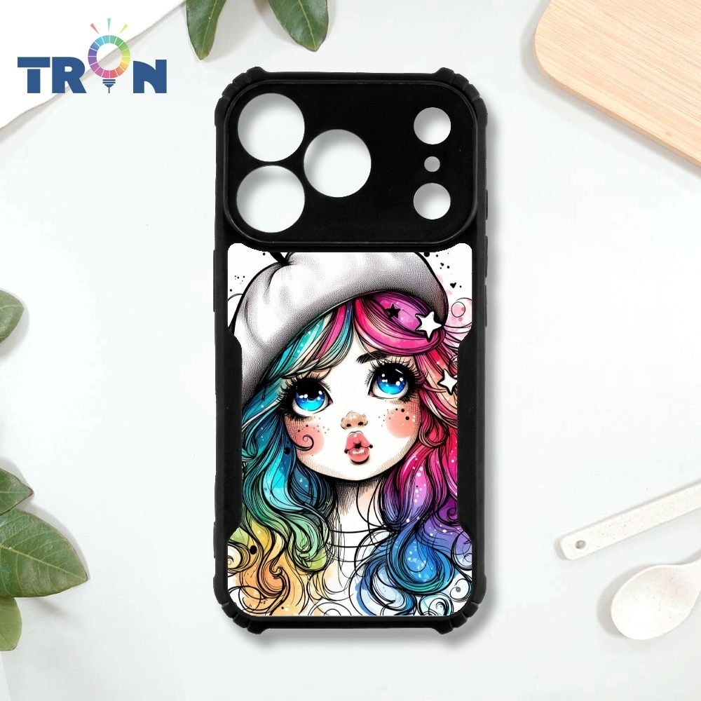 TRON iPhone 17 Pro 繽紛漸層女孩 四角防摔 機甲殼 軟硬殼 手機殼