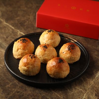 (春節好禮)預購中【台中不二糕餅】蛋黃酥x1盒(6入/盒-附提袋)