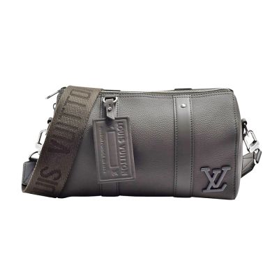 LOUIS VUITTON路易威登 LV M21437 經典City Keepall系列粒面小牛皮肩背/斜背包(卡其色)