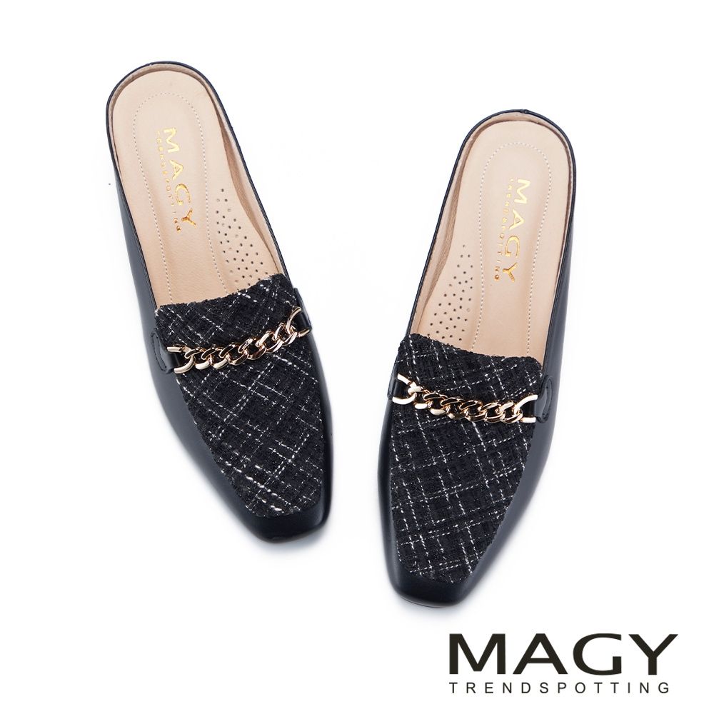 MAGY OIRN CHOiCE TAS 真皮/編織/金屬/跟鞋/平底/拖鞋/穆勒/休閒/樂福 多款任選 (A黑色)