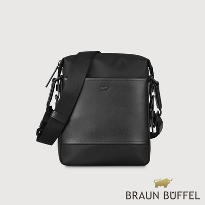 【BRAUN BUFFEL 德國小金牛】台灣總代理 尼爾-B 直式斜背包-黑色/BF522-17-BK