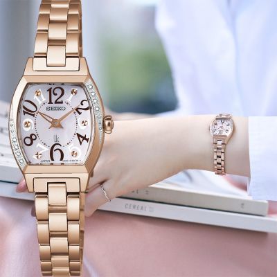 SEIKO 精工 LUKIA 幸運四葉草 酒桶型鑽石珍珠貝女錶 開學購物季 送禮首選-21mm(SSWA016J/4N30-01D0K) SK045