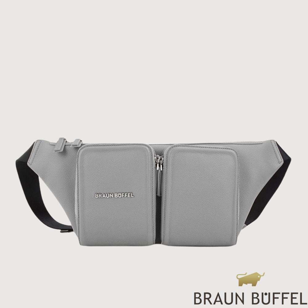 【BRAUN BUFFEL 德國小金牛】台灣總代理 布洛 腰胸包-石灰白/BF572-07-CGY