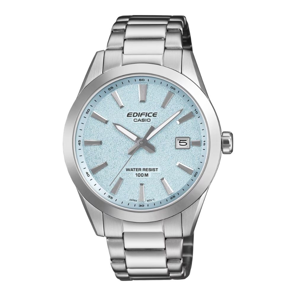 CASIO 卡西歐 EDIFICE 精緻耀眼 紋理錶盤 冰河藍 EFV-160D-2BV_40mm
