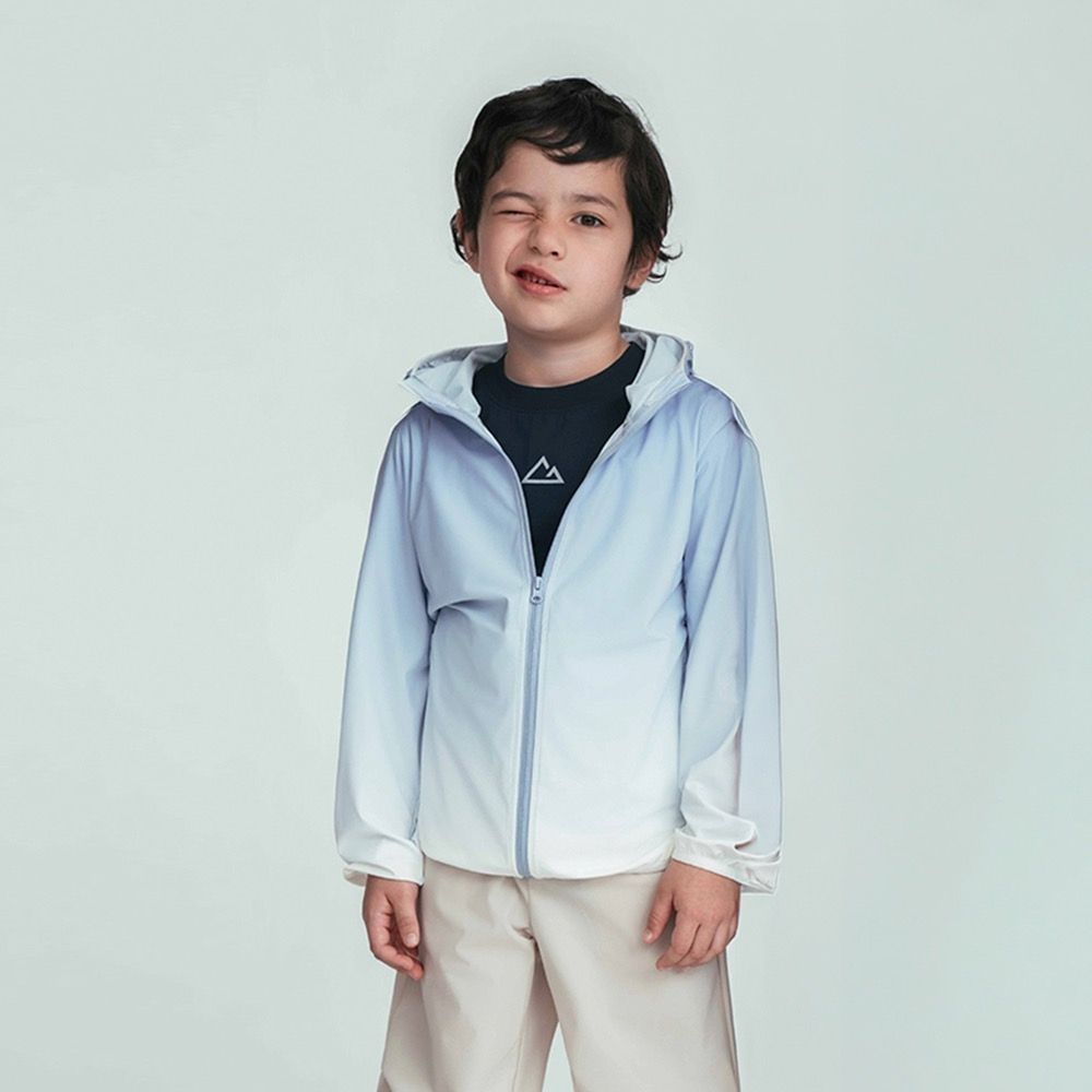 GIORDANO 童裝涼感抗UV合身連帽外套 - 80 漸變藍 (80 漸變藍)
