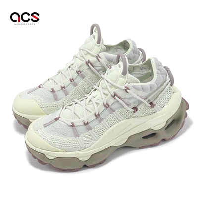 Nike 休閒鞋 Wmns Air Max Flyknit Venture 女鞋 米白 紫 厚底 老爹鞋 FD2110-003