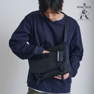 PORTER INTERNATIONAL - 自信經典NEW HEAT郵差包 - 深藍