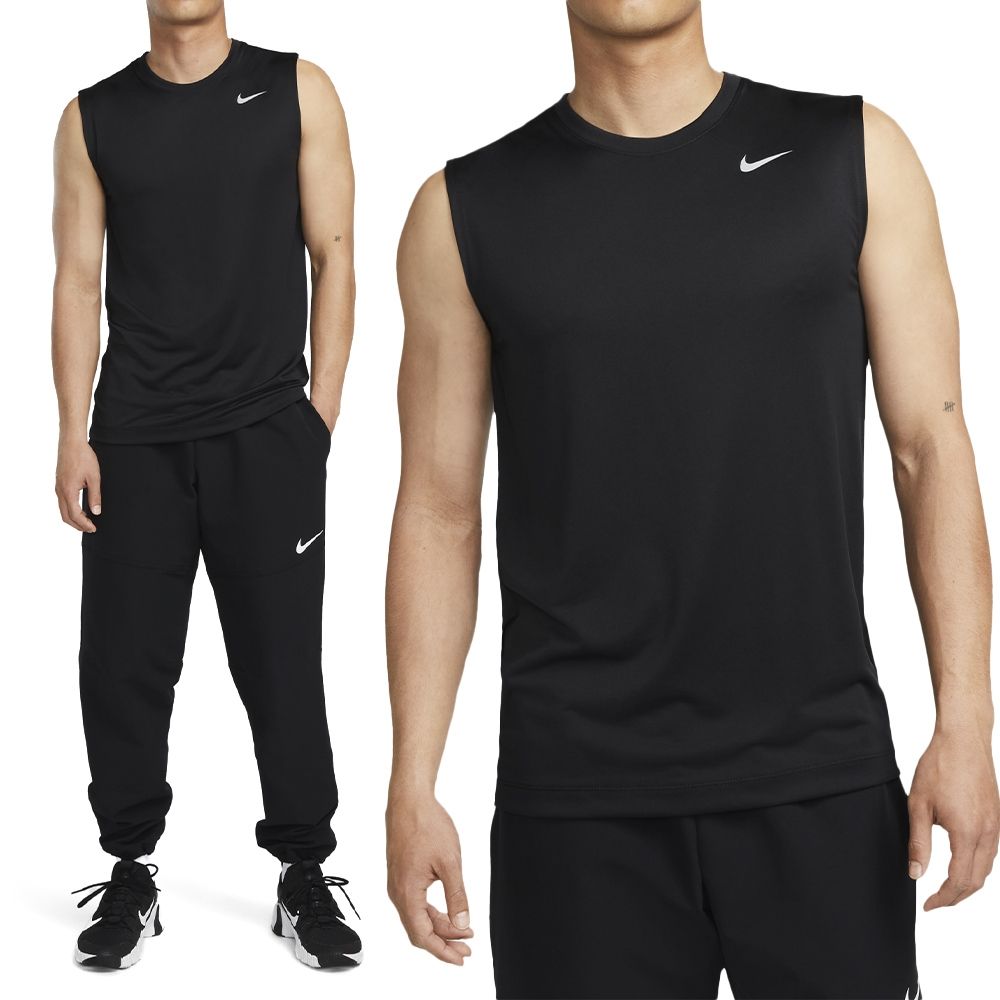 Nike As M Nk Df Tee Rlgd Sl Reset 背心 男款 黑色 寬鬆 運動 DX0992-010