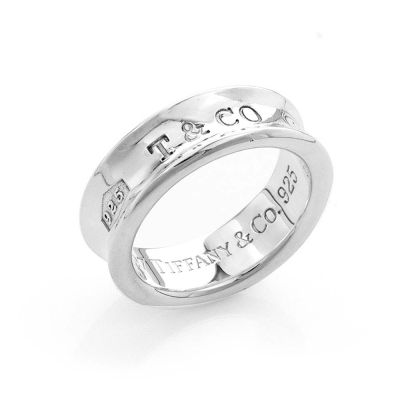 【時時樂】近新品 Tiffany&Co. 蒂芙尼 1837系列 經典刻字925純銀戒指(寬版)
