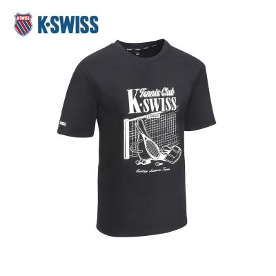K-SWISS 短袖T恤 26SS TEE 1 M 短上衣 男短袖上衣 黑色 1013681-008
