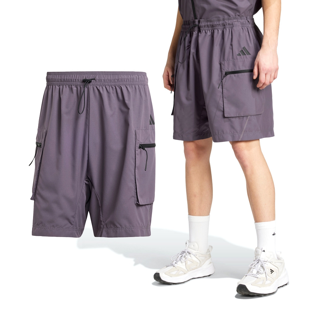 Adidas M CE Q2 PR C SH 男款 紫色 亞規 休閒褲 工裝褲 短褲 JF3316